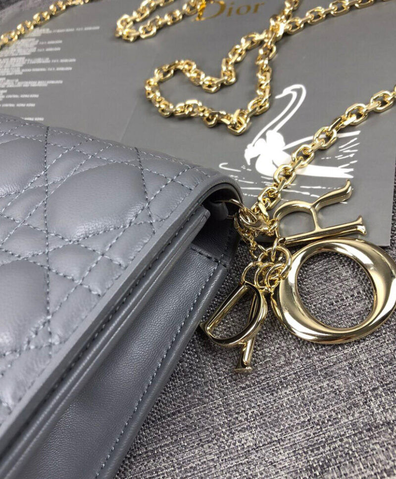 Christian Dior Lady Dior Pouch Blue